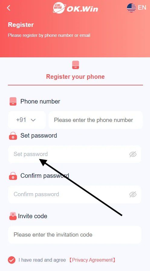 set password
